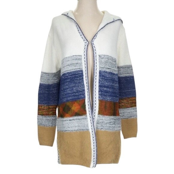 Stitch Fix Fate Womens Long Open Knit Cardigan XL Boho Southwestern Aztec Fall - Picture 1 of 11